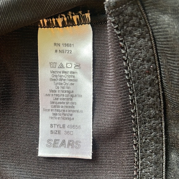 Vintage Sears Shaper Black 36C - Picture 10 of 11